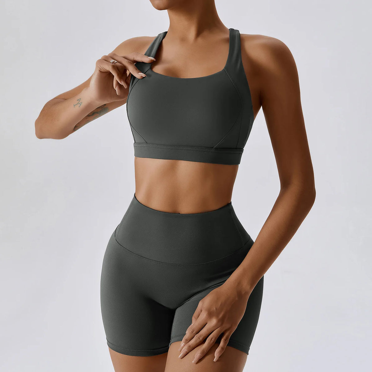 Soften Yoga Set 2PCS Sports Suit Women Gym Set Women Fitness Tracksuit Workout Suit Female Sportswear Quick-Drying Yoga Clothing