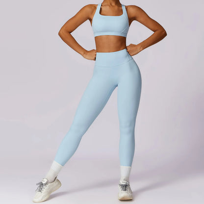 Soften Yoga Set 2PCS Sports Suit Women Gym Set Women Fitness Tracksuit Workout Suit Female Sportswear Quick-Drying Yoga Clothing