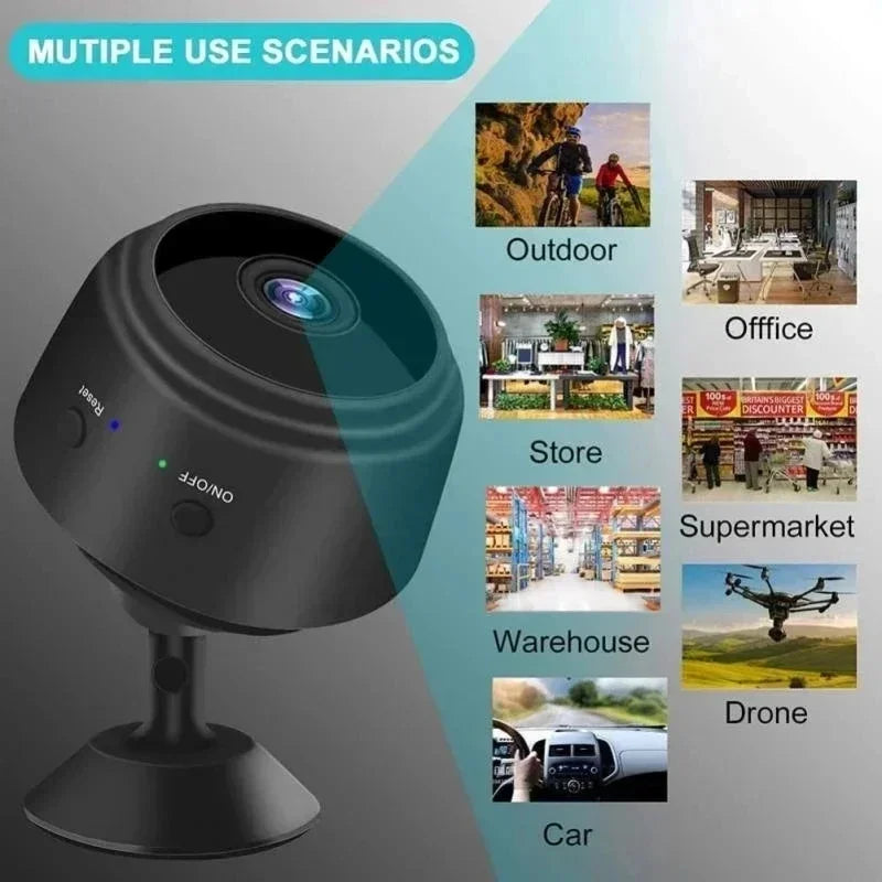 A9 Portable WiFi Wireless Mini Camera Security Monitoring with Voice Recorder for Infants/Pets Smart Home Video Surveillance