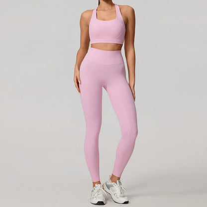 Soften Yoga Set 2PCS Sports Suit Women Gym Set Women Fitness Tracksuit Workout Suit Female Sportswear Quick-Drying Yoga Clothing