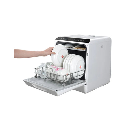 Automatic Household Kitchen Appliance Ultrasonic Dish Washer Mini Portable Desktop Dishwasher Electric Carton Plastic White 220