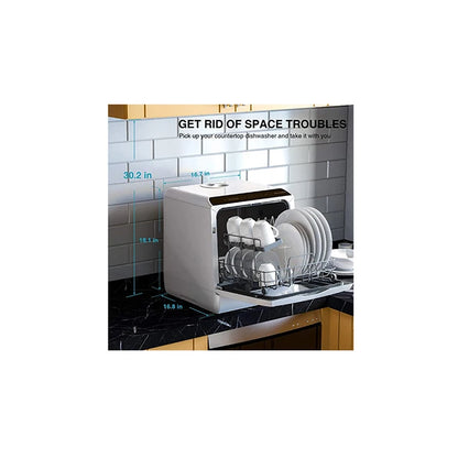 Automatic Household Kitchen Appliance Ultrasonic Dish Washer Mini Portable Desktop Dishwasher Electric Carton Plastic White 220