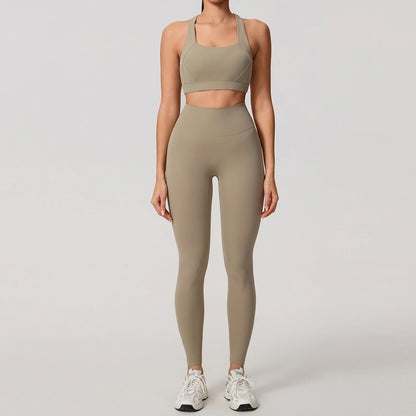 Soften Yoga Set 2PCS Sports Suit Women Gym Set Women Fitness Tracksuit Workout Suit Female Sportswear Quick-Drying Yoga Clothing