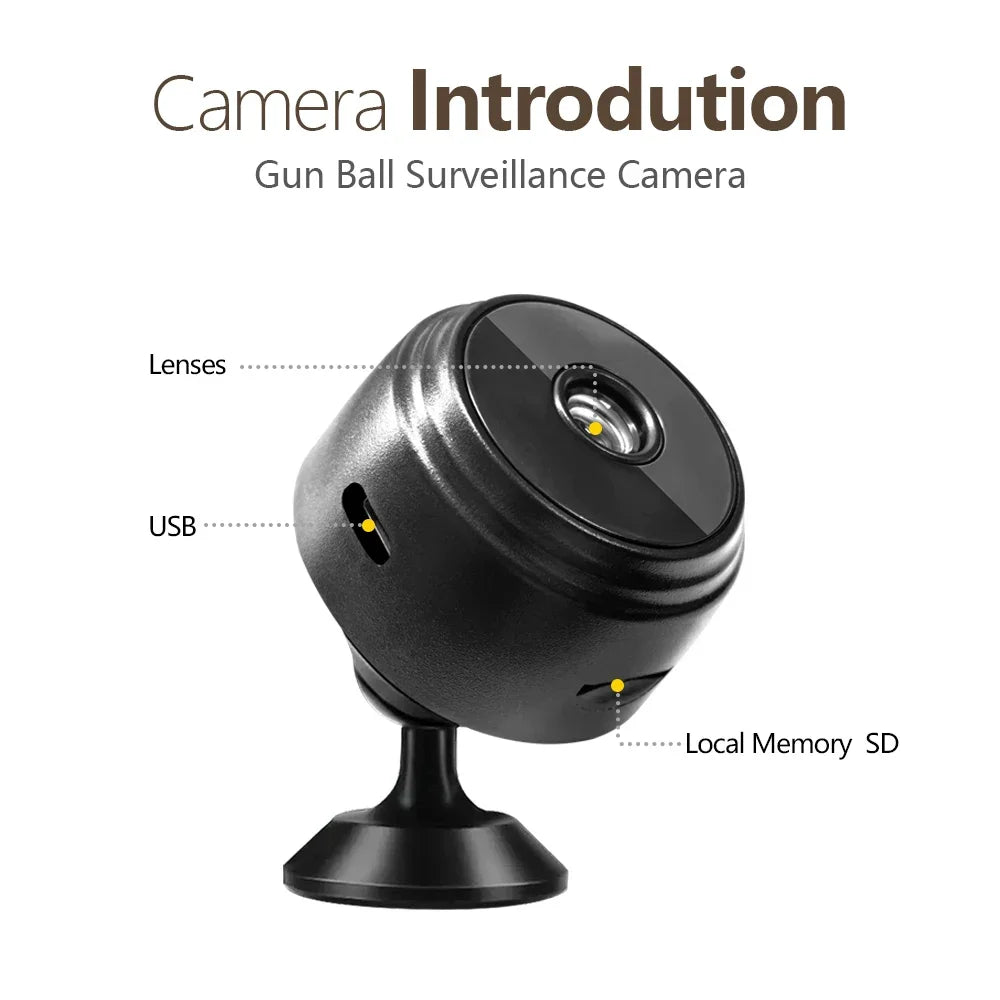 A9 Portable WiFi Wireless Mini Camera Security Monitoring with Voice Recorder for Infants/Pets Smart Home Video Surveillance