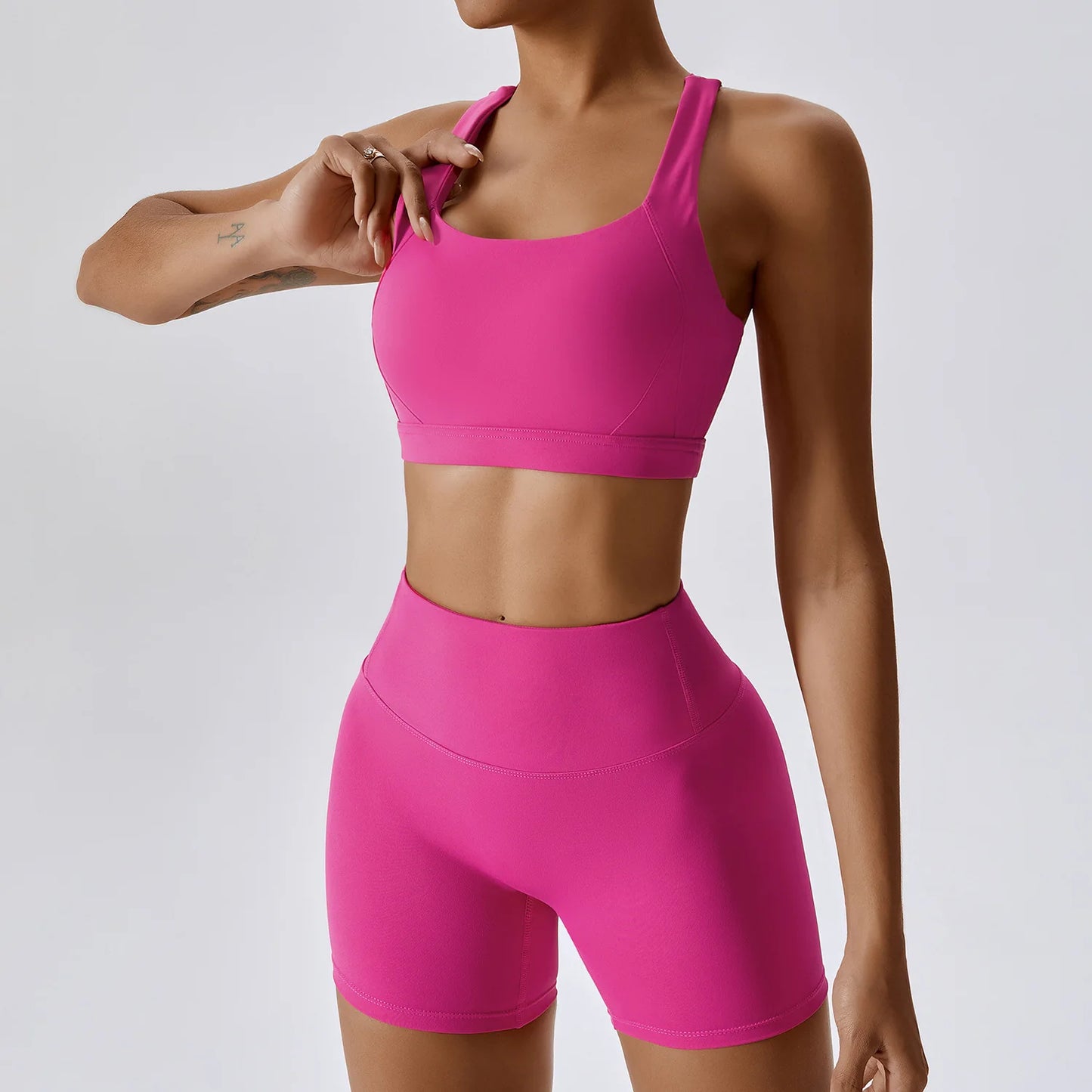 Soften Yoga Set 2PCS Sports Suit Women Gym Set Women Fitness Tracksuit Workout Suit Female Sportswear Quick-Drying Yoga Clothing