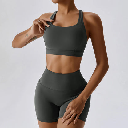 Soften Yoga Set 2PCS Sports Suit Women Gym Set Women Fitness Tracksuit Workout Suit Female Sportswear Quick-Drying Yoga Clothing