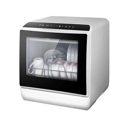 Automatic Household Kitchen Appliance Ultrasonic Dish Washer Mini Portable Desktop Dishwasher Electric Carton Plastic White 220